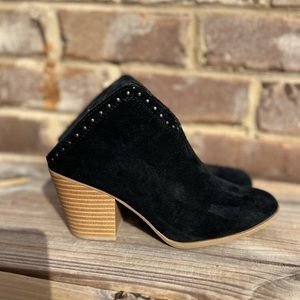 Sonoma Black Open Back Bootie Size 7.5 Heel Height 2.75